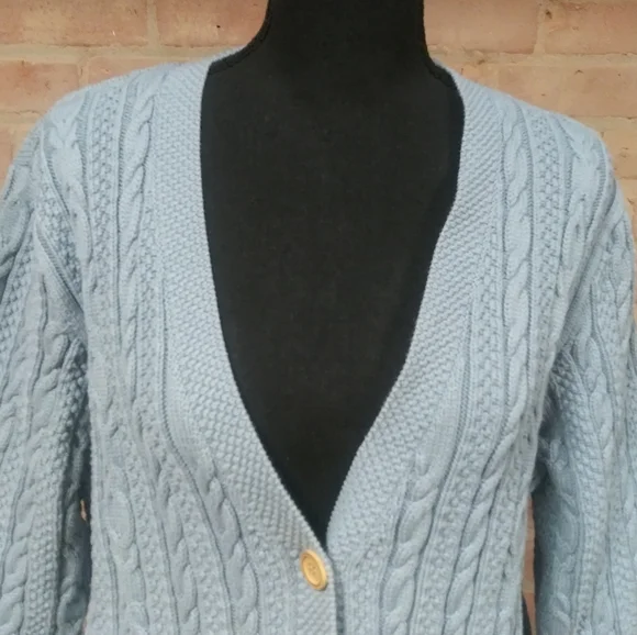 L.L. Bean | PRICE DROP! 🔥 Button Down Cableknit Cardigan - Picture 6 of 10